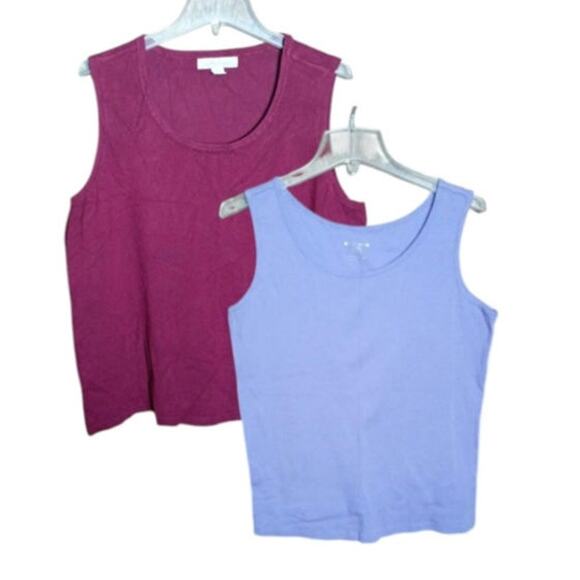Lot of 2: Mix Brands Women 2x Sleeveless Lightweight Tank Tops - Picture 1 of 11